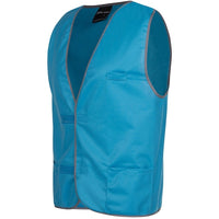 JB's Wear 6HFV Coloured Tricot Vest - Side View | color:Aqua|view:side