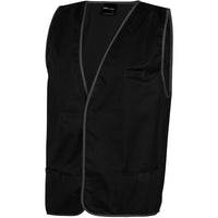 JB's Wear 6HFV Coloured Tricot Vest - Side View | color:Black|view:side