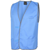 JB's Wear 6HFV Coloured Tricot Vest - Side View | color:Lt Blue|view:side