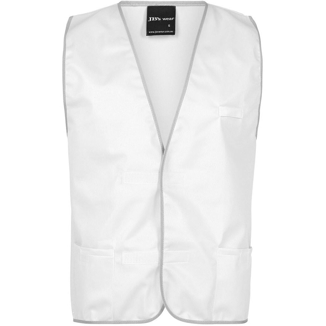 JB's Wear 6HFV Coloured Tricot Vest - Front View | color:White|view:front