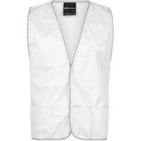 JB's Wear 6HFV Coloured Tricot Vest - Front View | color:White|view:front