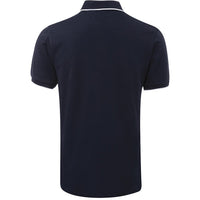 JB's Wear S2CF Contrast Face Polo - Back View | color:Navy/White|view:back