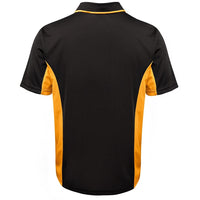 JB's Wear 7PP Contrast Polo - Back View | color:Black/Gold|view:back