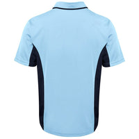JB's Wear 7PP Contrast Polo - Back View | color:Lt Blue/Navy|view:back