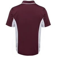 JB's Wear 7PP Contrast Polo - Back View | color:Maroon/White|view:back