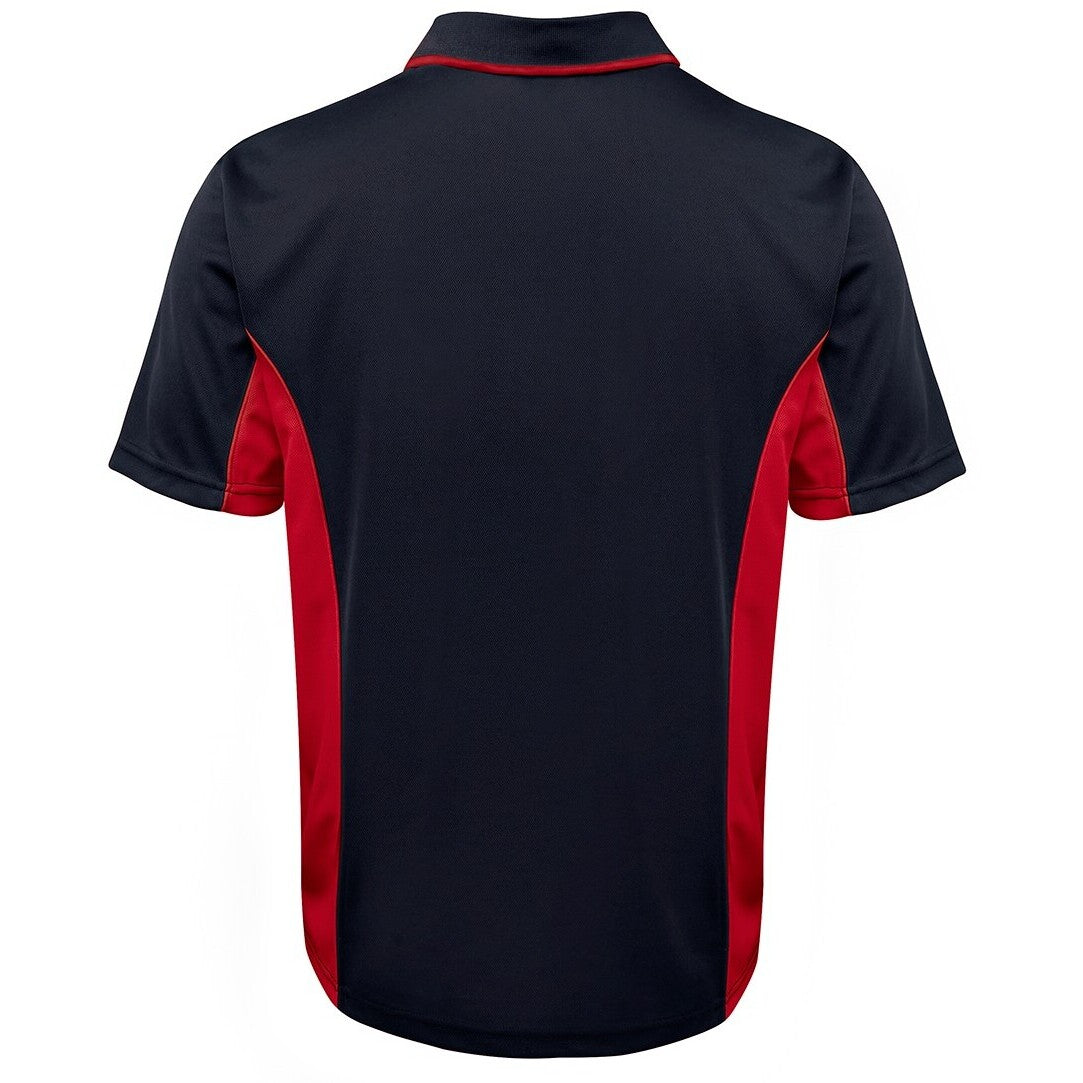 JB's Wear 7PP Contrast Polo - Back View | color:Navy/Red|view:back