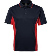 JB's Wear 7PP Contrast Polo - Front View | color:Navy/Red|view:front