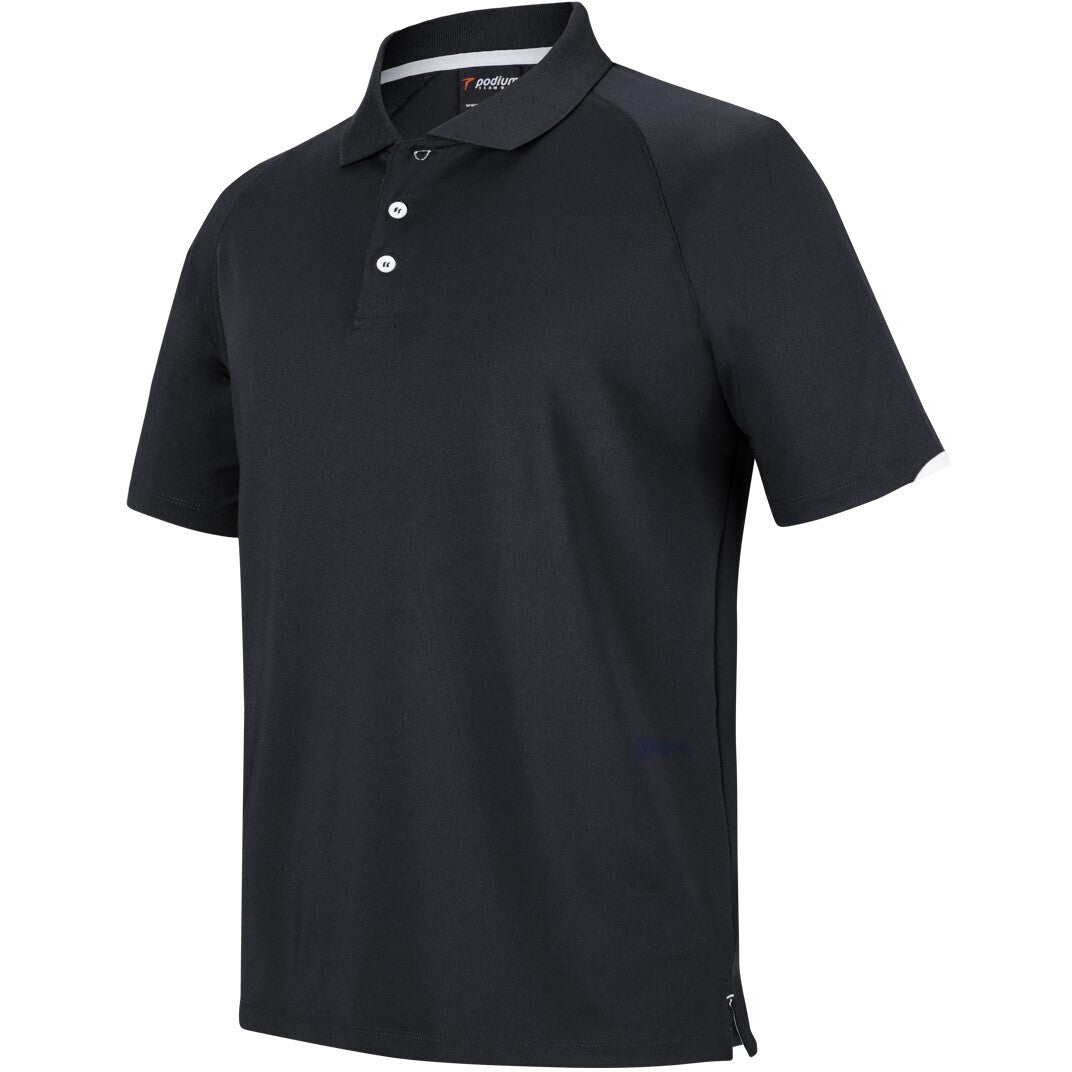 JB's Wear 7STC Contrast Stretch Polo - Side View | color:Black/White|view:side