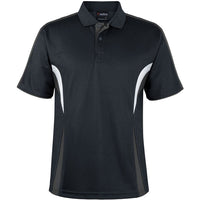 JB's Wear 7COP Cool Polo - Front View | color:Blk/Char/Wht|view:front