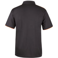 JB's Wear 7COP Cool Polo - Back View | color:Gunmetal/Orange/Grey|view:back