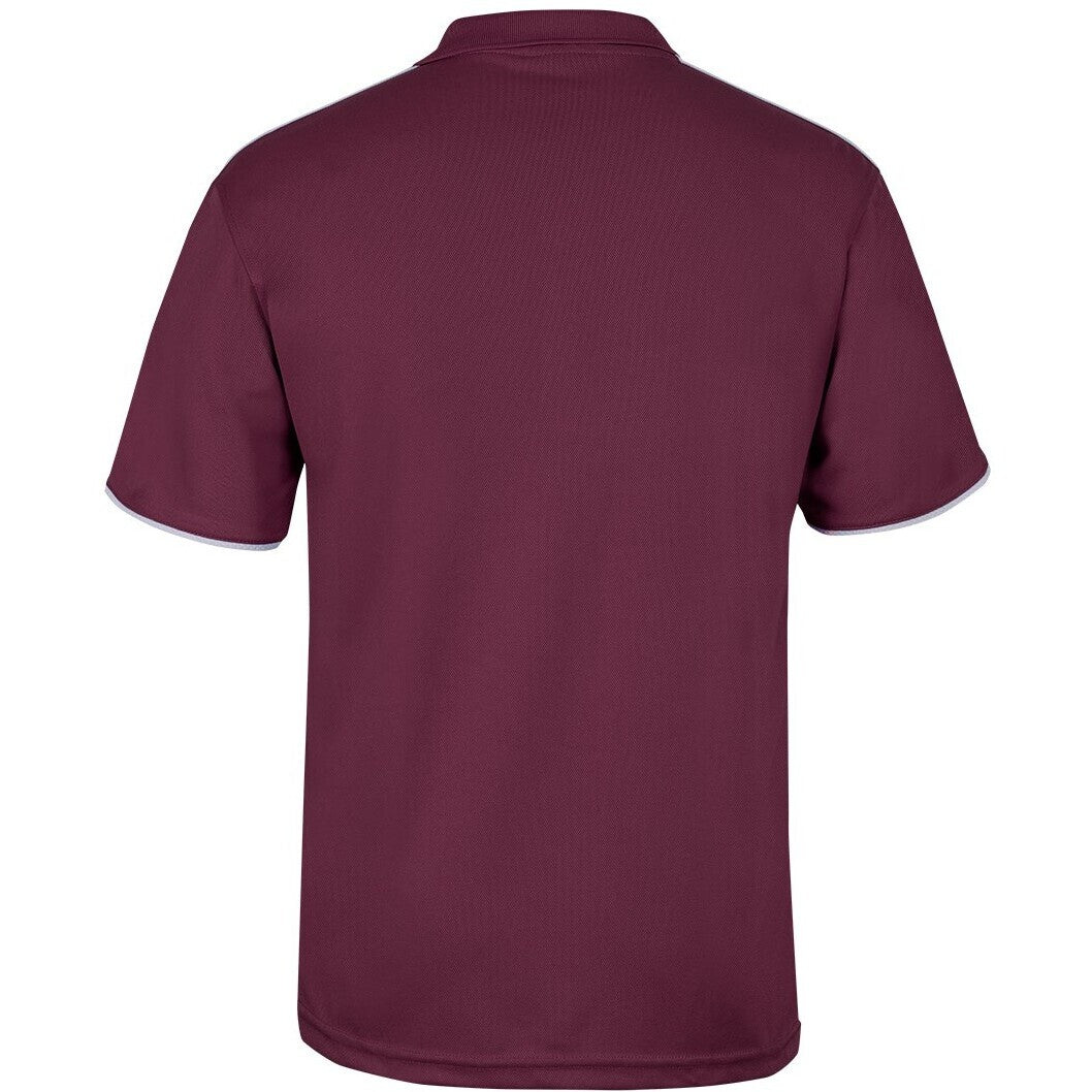 JB's Wear 7COP Cool Polo - Back View | color:Maroon/White/Grey|view:back