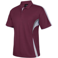 JB's Wear 7COP Cool Polo - Side View | color:Maroon/White/Grey|view:side