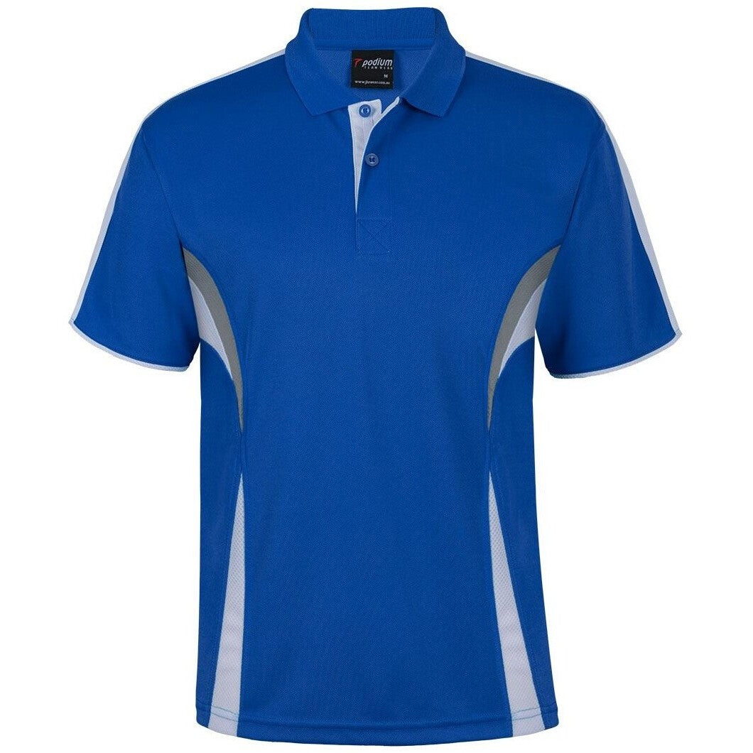 JB's Wear 7COP Cool Polo - Front View | color:Royal/Wht/Grey|view:front