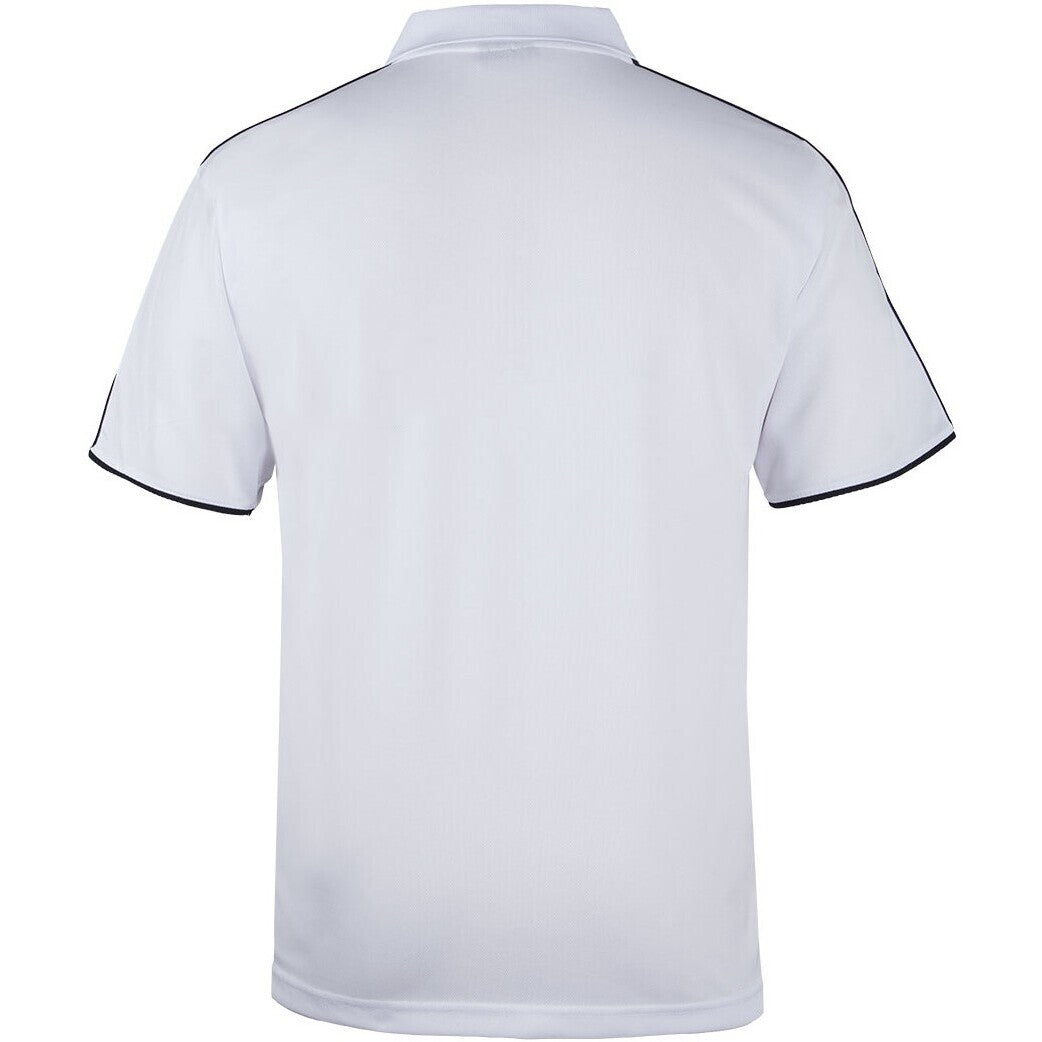 JB's Wear 7COP Cool Polo - Back View | color:White/Navy/Grey|view:back