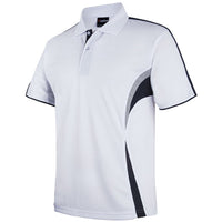 JB's Wear 7COP Cool Polo - Side View | color:White/Navy/Grey|view:side