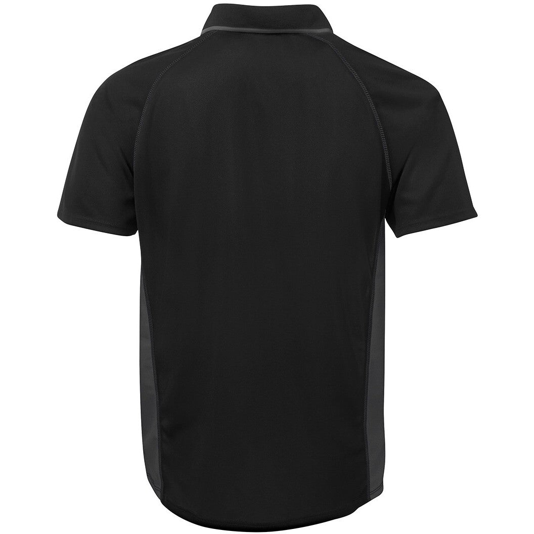 JB's Wear 7COV Cover Polo - Back View | color:Black/Charcoal|view:back