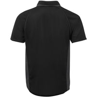 JB's Wear 7COV Cover Polo - Back View | color:Black/Charcoal|view:back