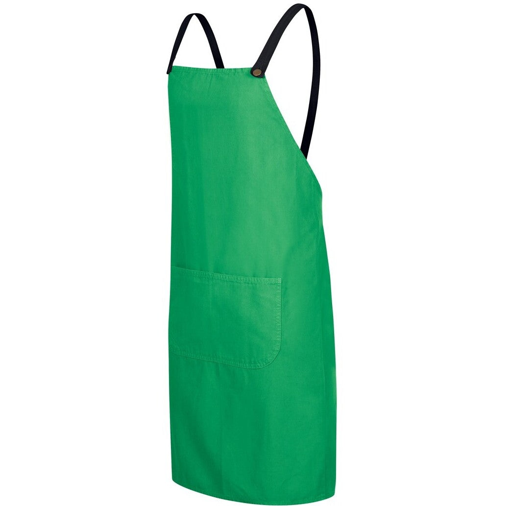 JB's Wear 5ACBC Cross Back Canvas Apron (Without Straps) - Side View | color:Pea Green|view:side
