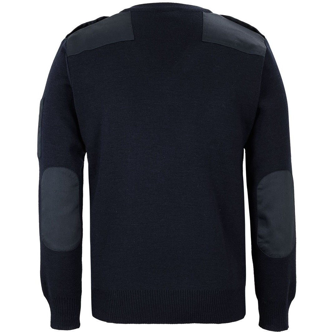 JB's Wear Z6EJ Epaulette Jumper - Back View | color:Dark Navy|view:back