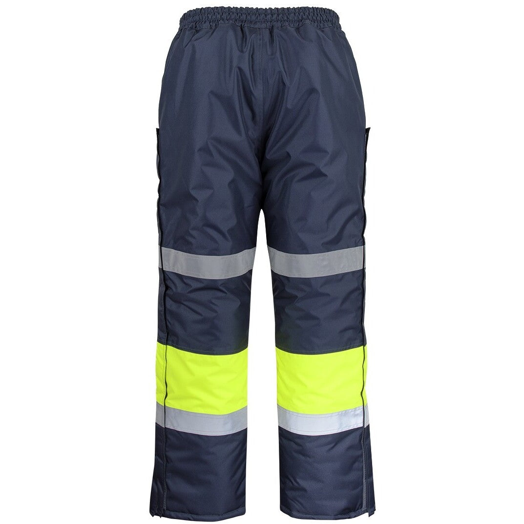 JB's Wear 6DFP Freezer Pants with Tape - Back View | color:Navy/Lime|view:back
