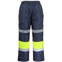 JB's Wear 6DFP Freezer Pants with Tape - Back View | color:Navy/Lime|view:back
