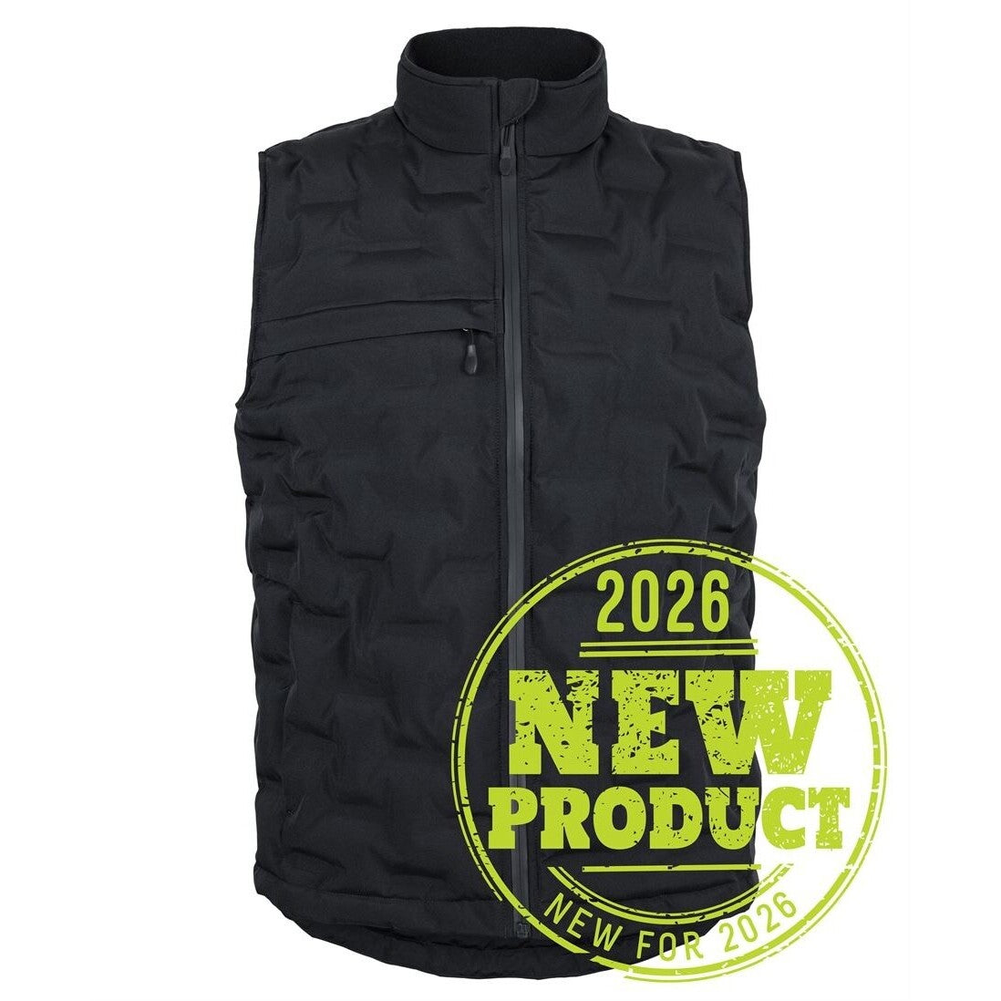 JB's Wear 3AGV Graphene Puffer Vest - Front View | color:Black|view:front