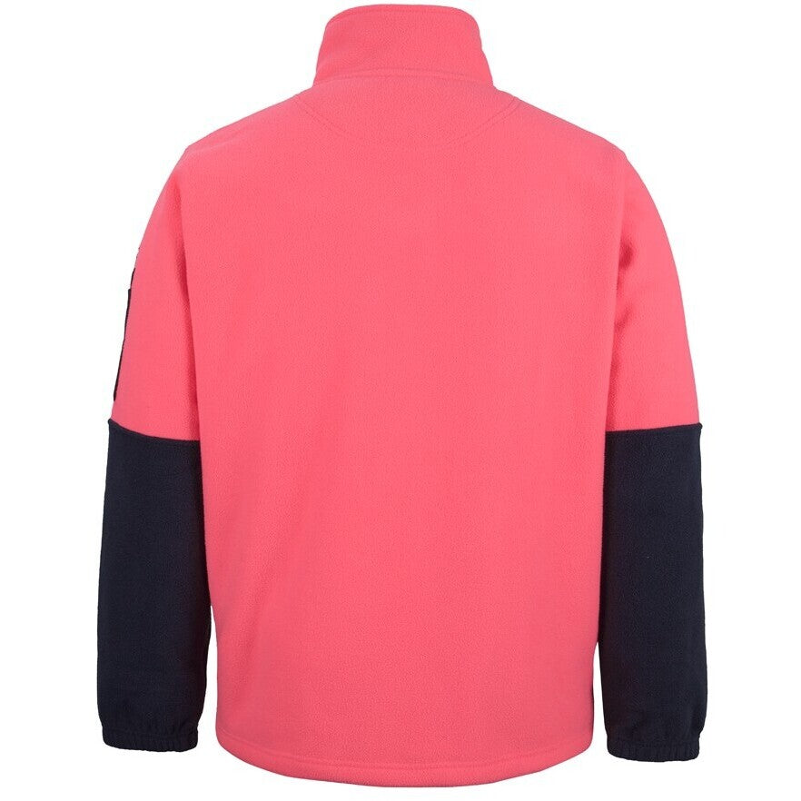 JB's Wear 6HVPF Hi Vis 1/2 Zip Polar Fleece - Back View | color:Pink/Navy|view:back