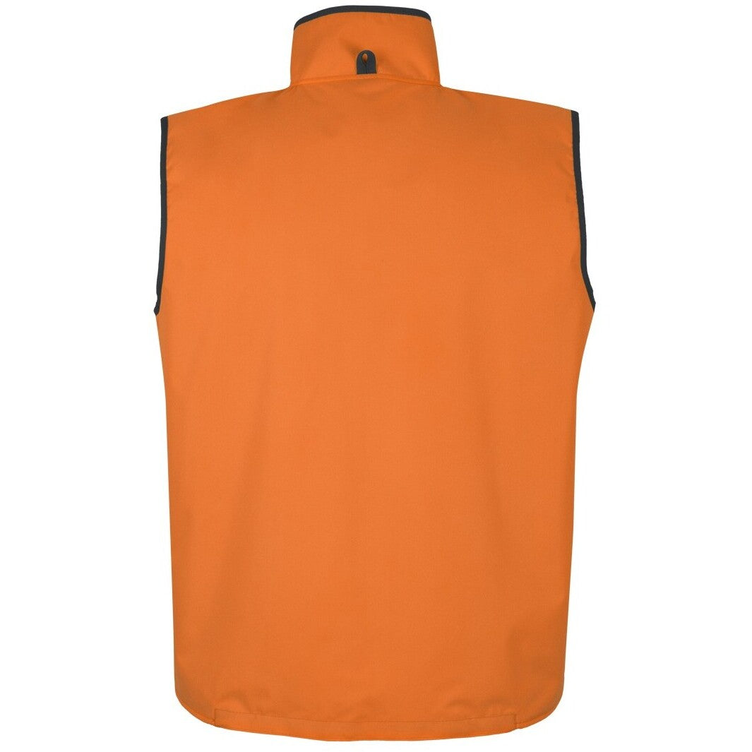 JB's Wear 6HRV Hi Vis 4602.1 Reversible Vest - Back View | color:Orange/Navy|view:back