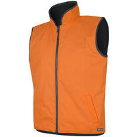 JB's Wear 6HRV Hi Vis 4602.1 Reversible Vest - Side View | color:Orange/Navy|view:side