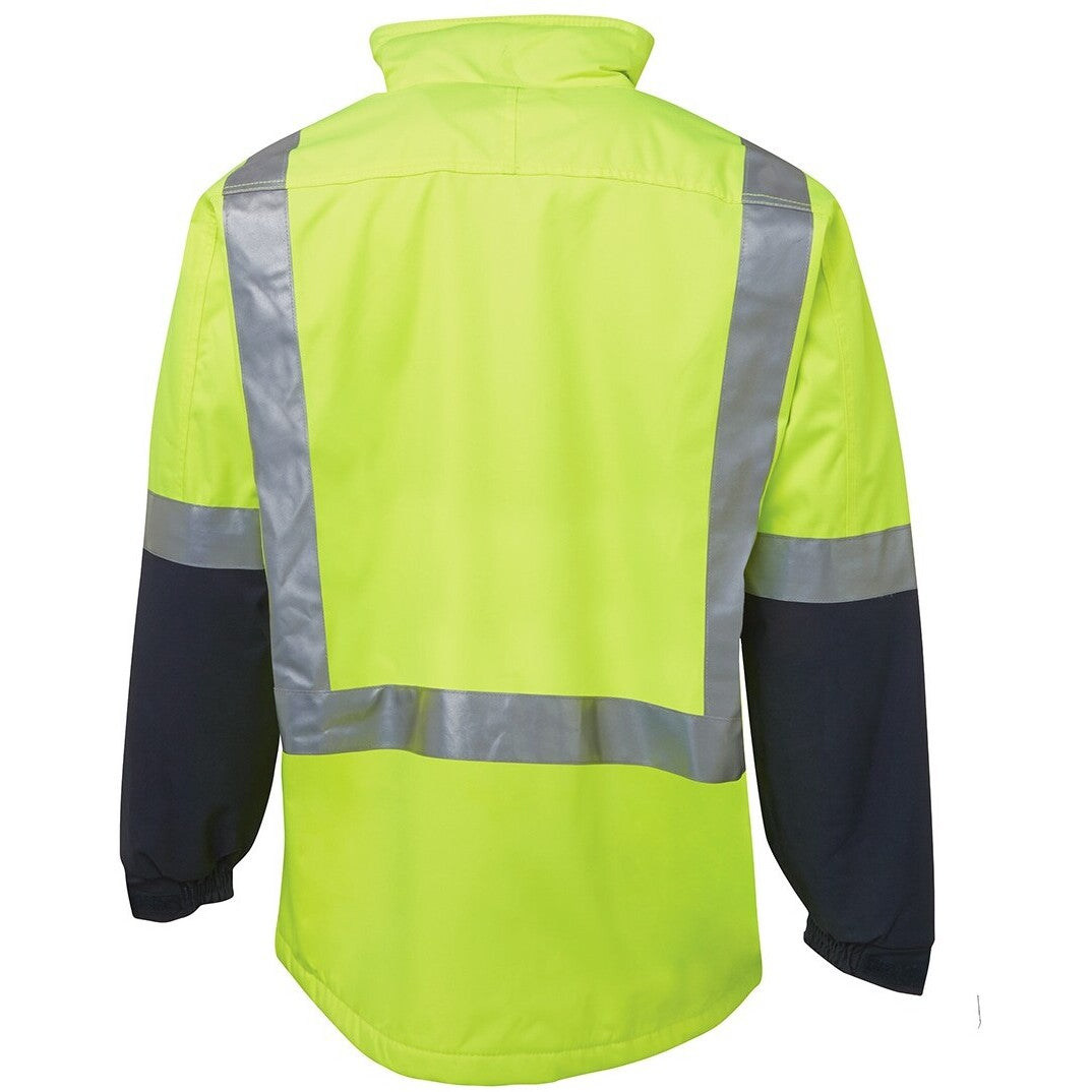 JB's Wear 6DATJ Hi Vis A.T. (D+N) Jacket - Back View | color:Lime/Navy|view:back