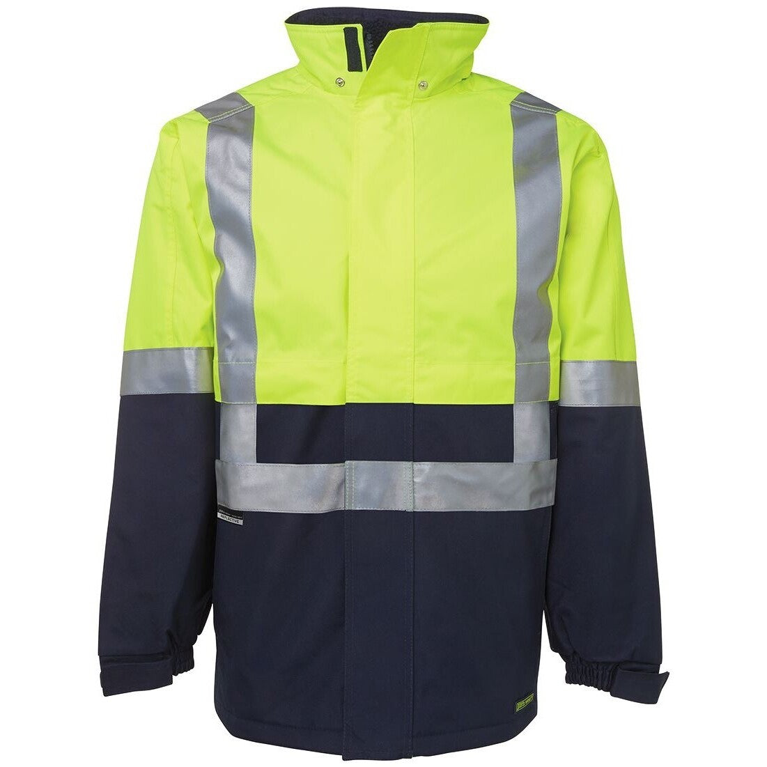JB's Wear 6DATJ Hi Vis A.T. (D+N) Jacket - Front View | color:Lime/Navy|view:front