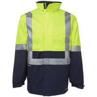 JB's Wear 6DATJ Hi Vis A.T. (D+N) Jacket - Front View | color:Lime/Navy|view:front