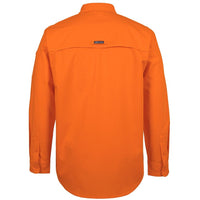JB's Wear 6HRFL Hi VIs Class F Ripstop L/S Work Shirt - Back View | color:Orange|view:back