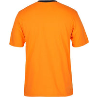 JB's Wear 6HVTC Hi Vis Crew Neck Cotton T-Shirt - Back View | color:Orange/Navy|view:back