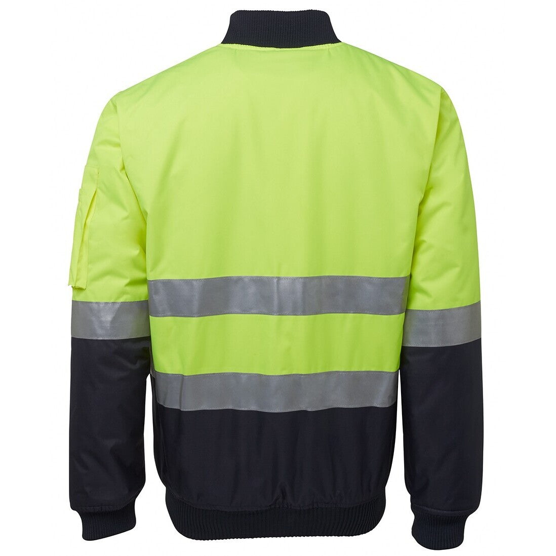 JB's Wear 6DNFJ Hi Vis (D+N) Flying Jacket - Back View | color:Lime/Navy|view:back