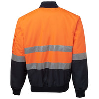 JB's Wear 6DNFJ Hi Vis (D+N) Flying Jacket - Back View | color:Orange/Navy|view:back
