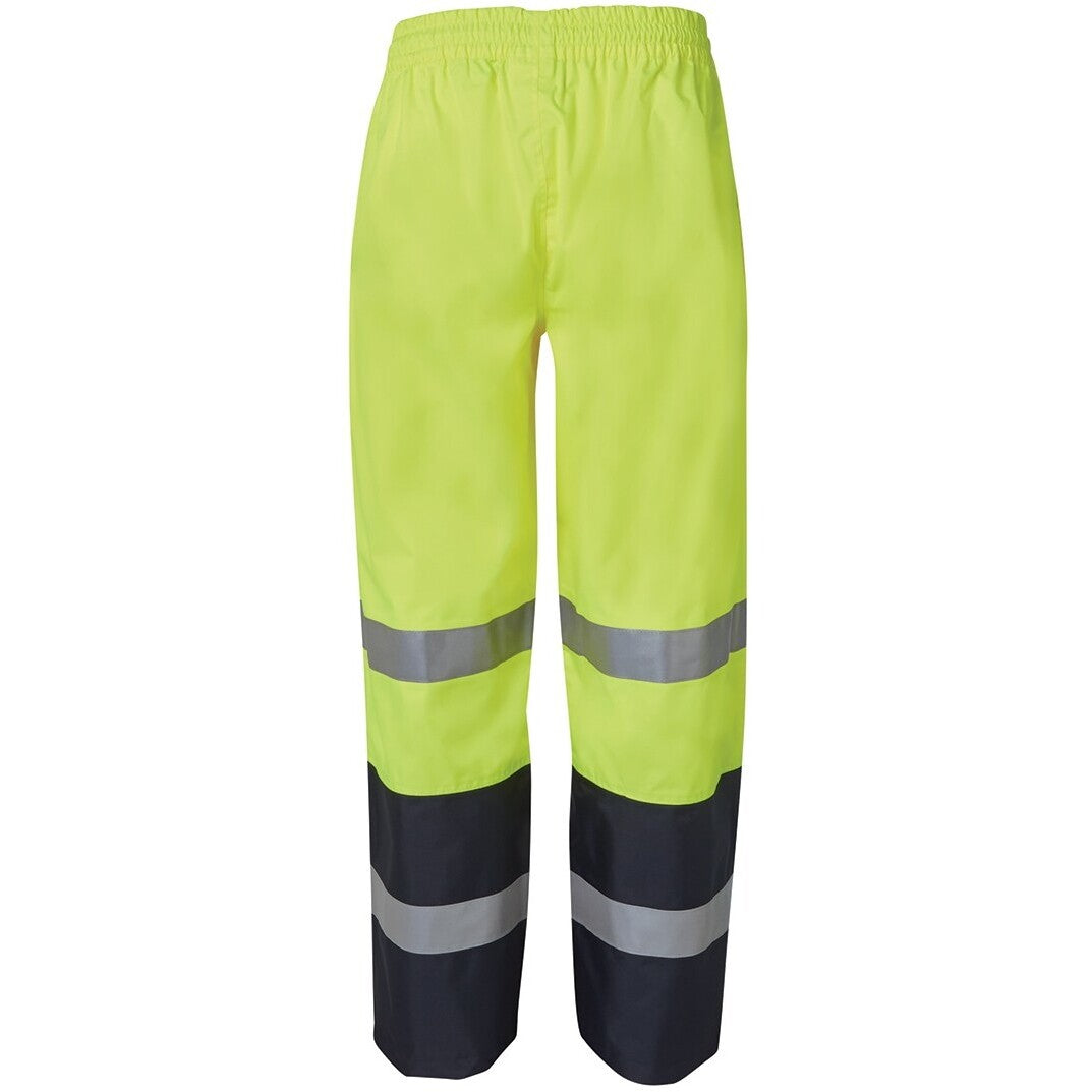 JB's Wear 6DPRP Hi Vis (D+N) Premium Rain Pant - Back View | color:Lime/Navy|view:back