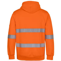 JB's Wear 6DPOH Hi Vis (D+N) Pull Over Hoodie - Back View | color:Orange|view:back