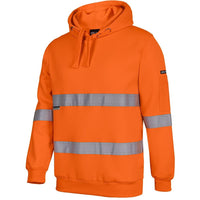 JB's Wear 6DPOH Hi Vis (D+N) Pull Over Hoodie - Side View | color:Orange|view:side