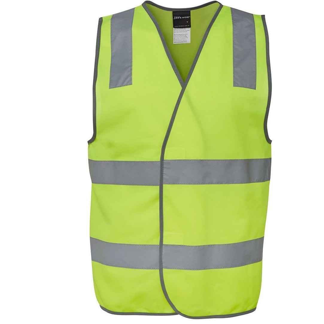 JB's Wear 6DNSV Hi Vis (D+N) Safety Vest - Front View | color:Lime|view:front