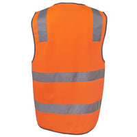 JB's Wear 6DNSV Hi Vis (D+N) Safety Vest - Back View | color:Orange|view:back