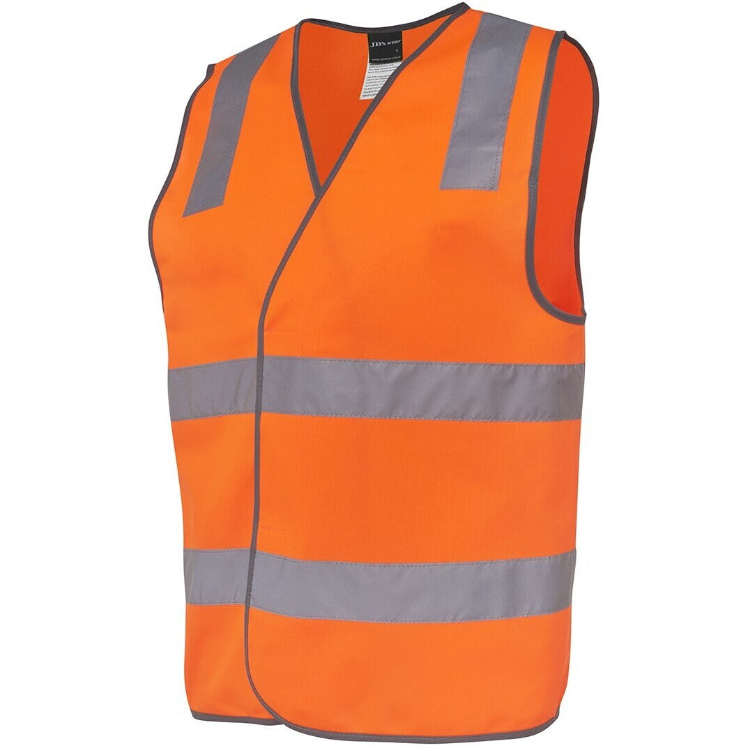 JB's Wear 6DNSV Hi Vis (D+N) Safety Vest - Side View | color:Orange|view:side
