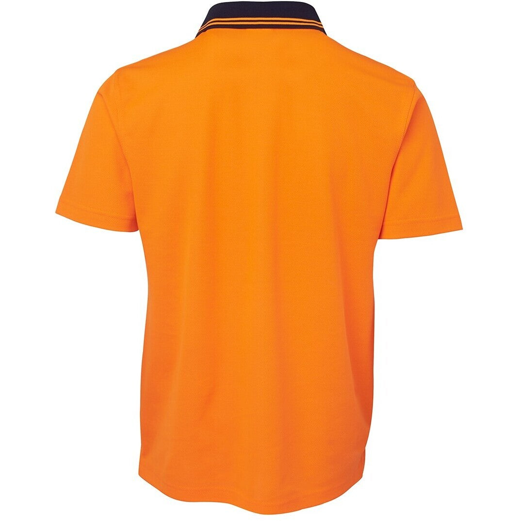 JB's Wear 6NCCS Hi Vis Non Cuff S/S Cotton Back - Back View | color:Orange/Navy|view:back