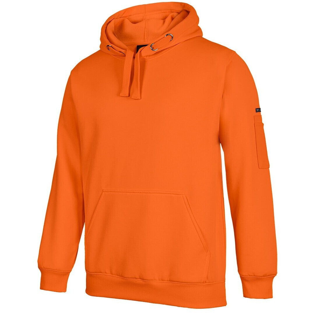JB's Wear 6HVPH Hi Vis Pull Over Hoodie - Side View | color:Orange|view:side