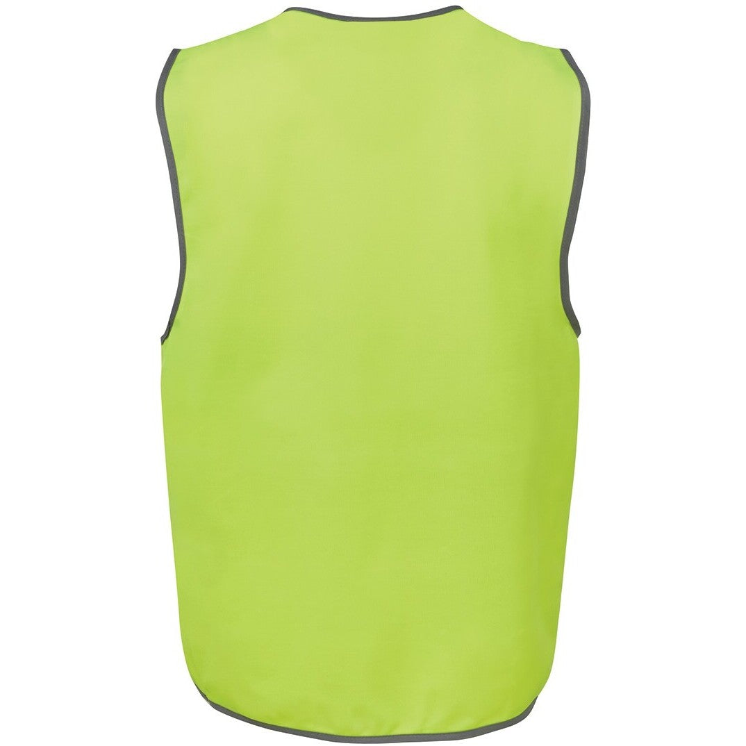 JB's Wear 6HVSV Hi Vis Safety Vest - Back View | color:Lime|view:back
