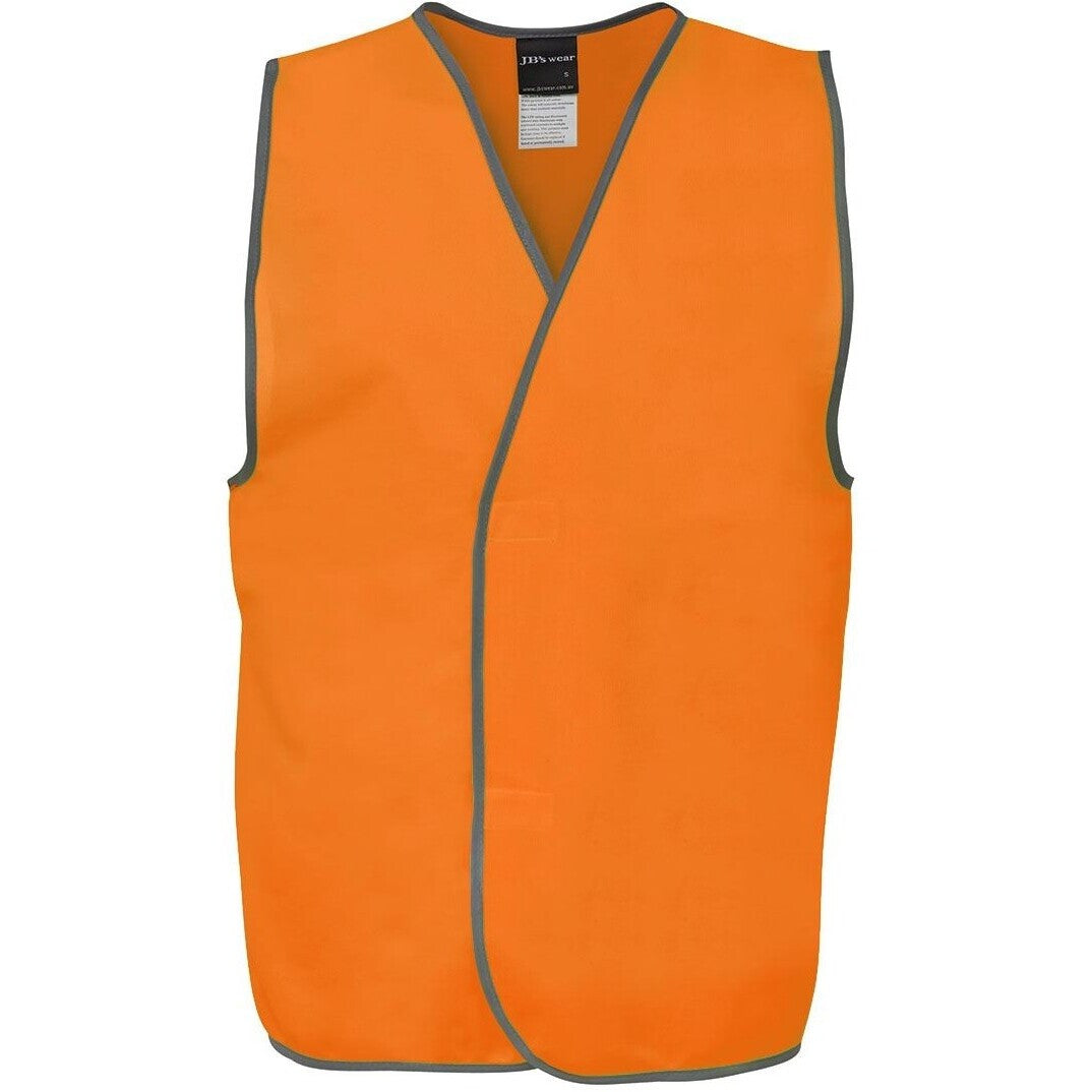 JB's Wear 6HVSV Hi Vis Safety Vest - Front View | color:Orange|view:front