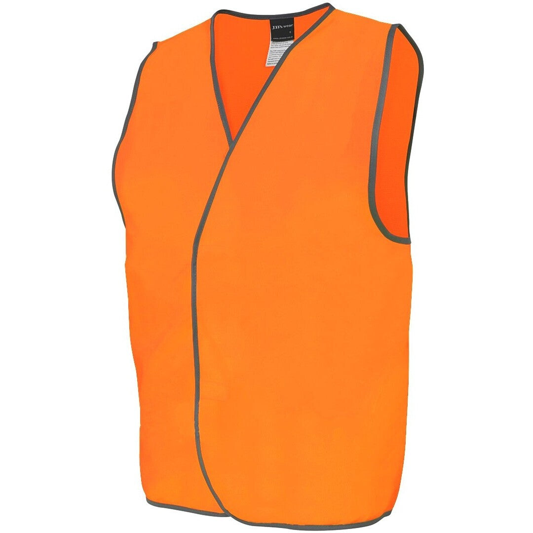 JB's Wear 6HVSV Hi Vis Safety Vest - Side View | color:Orange|view:side