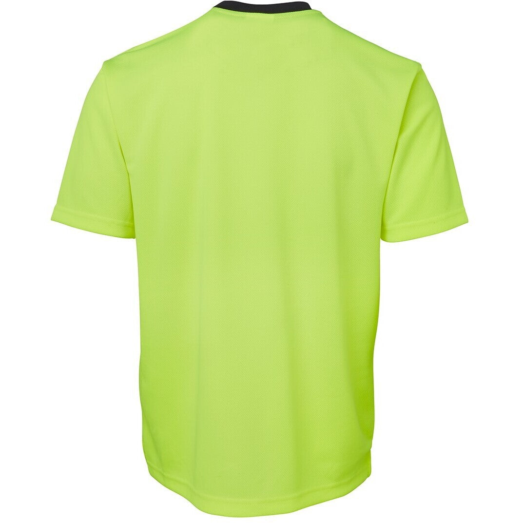 JB's Wear 6HVT Hi Vis Trad T-Shirt - Back View | color:Lime/Navy|view:back