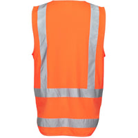 JB's Wear 6DNDT Hi Vis Zip (D+N) TTMC-W Vest - Back View | color:Orange|view:back
