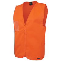 JB's Wear 6HVSZ Hi Vis Zip Safety Vest - Side View | color:Orange|view:side